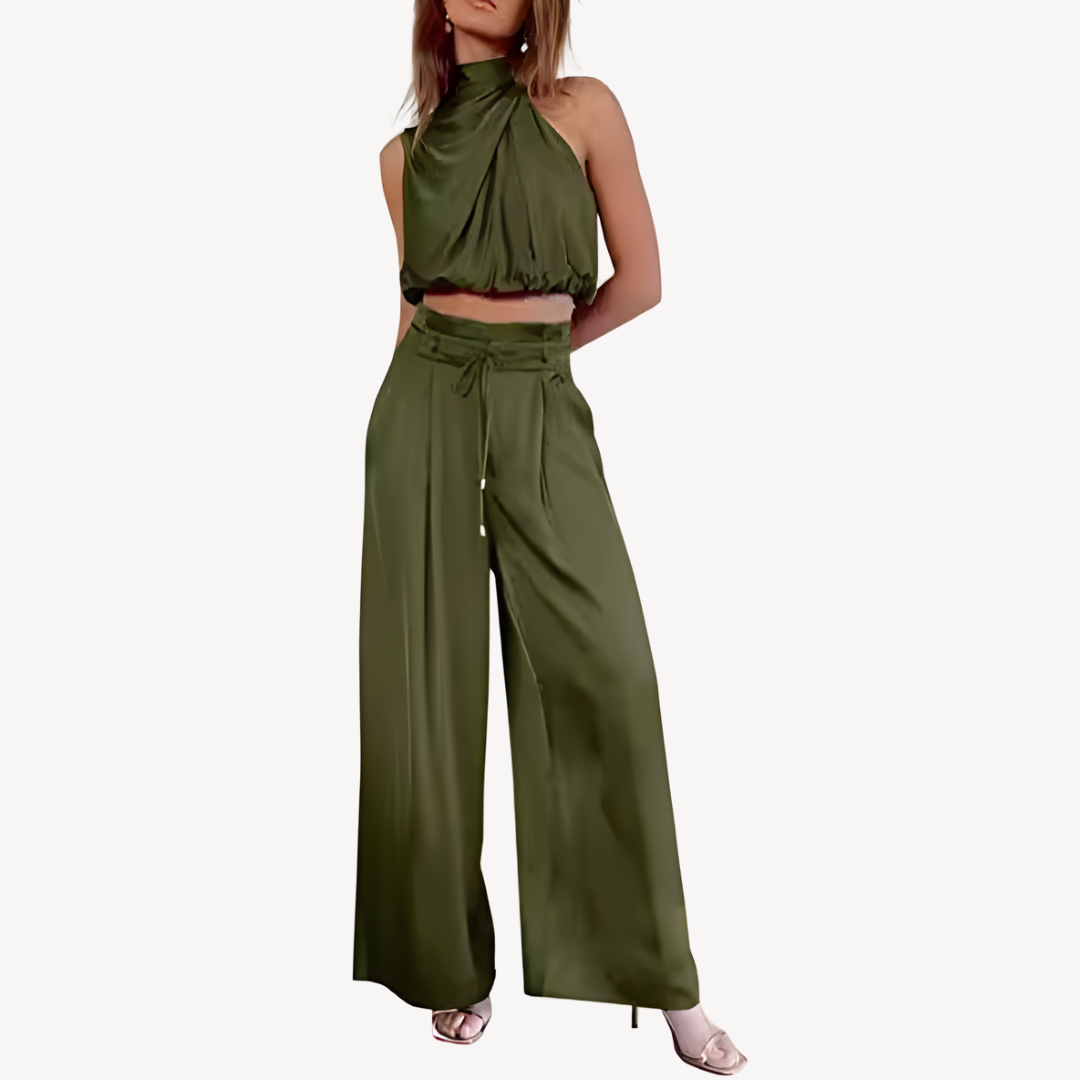 Loravelle | Women's Satin Two-Piece Set