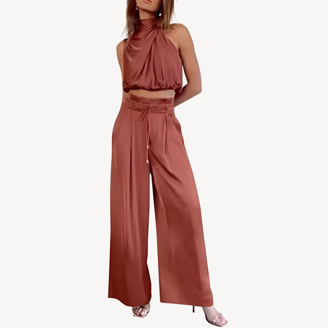 Loravelle | Women's Satin Two-Piece Set