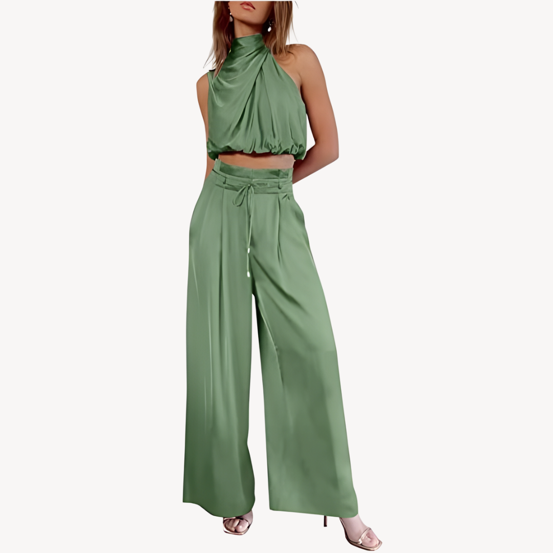 Loravelle | Women's Satin Two-Piece Set
