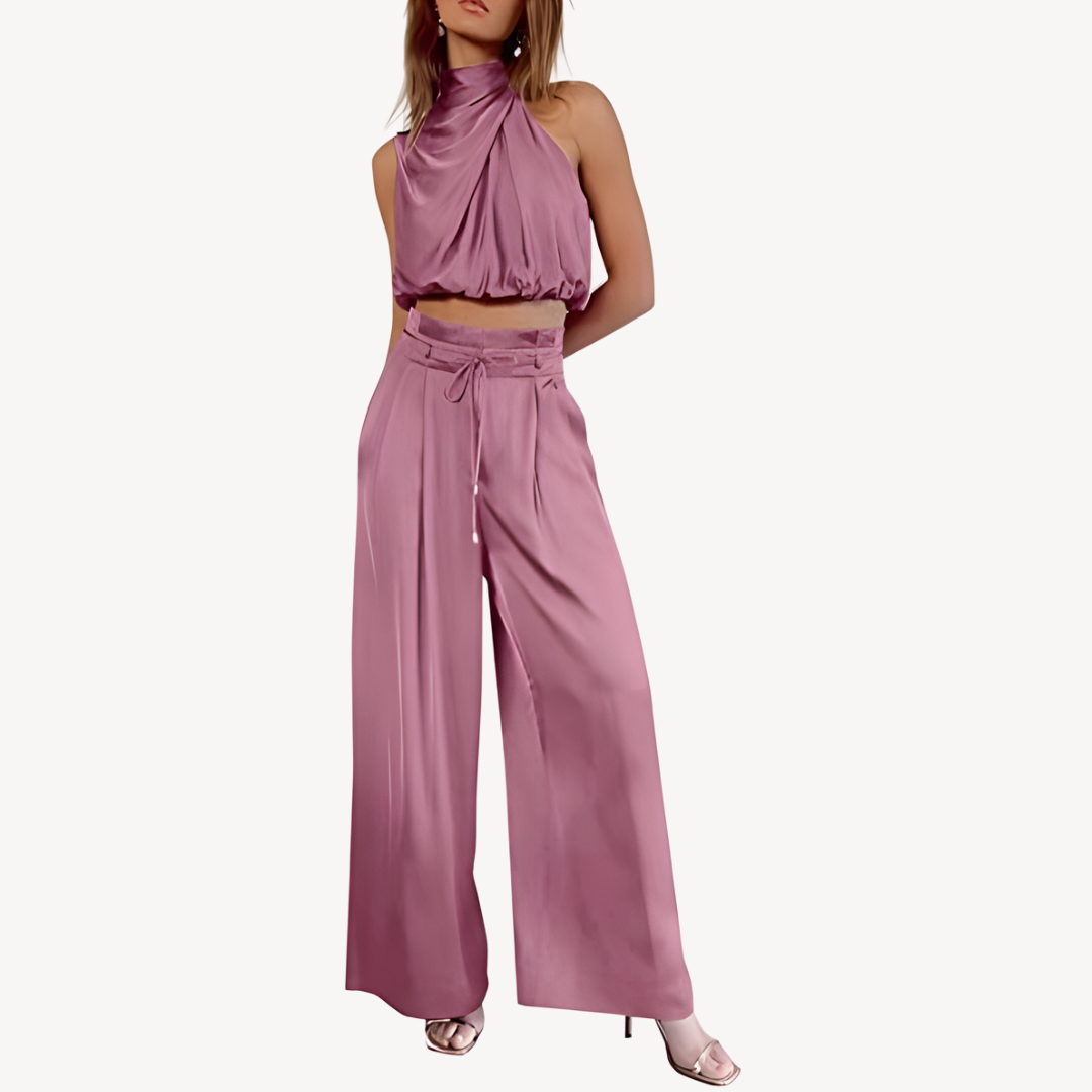 Loravelle | Women's Satin Two-Piece Set