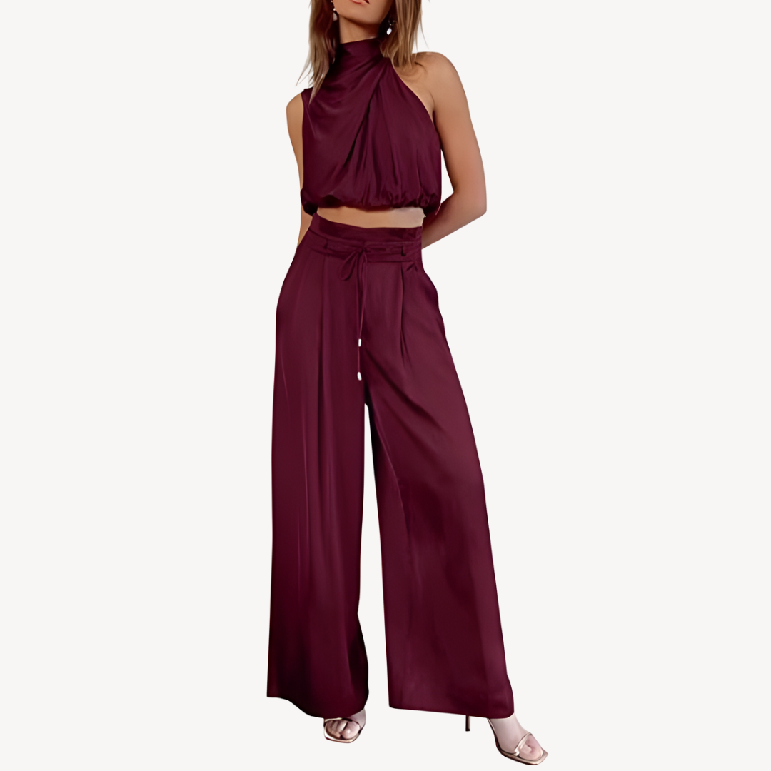 Loravelle | Women's Satin Two-Piece Set
