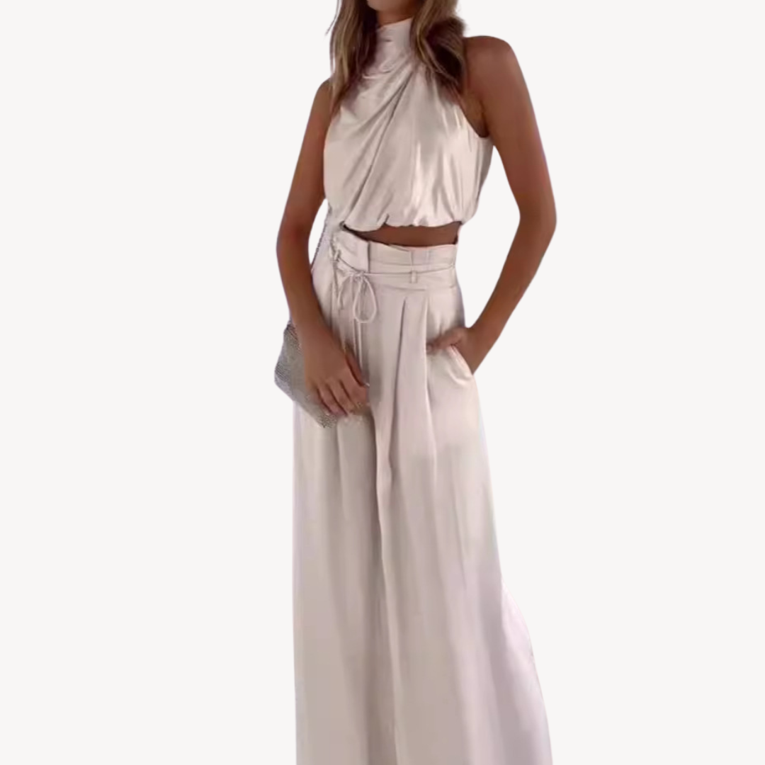 Loravelle | Women's Satin Two-Piece Set
